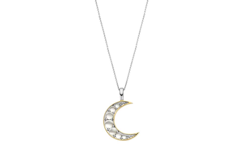 Silver Vermail Ti Sento Mother of Pearl Moon Pendant