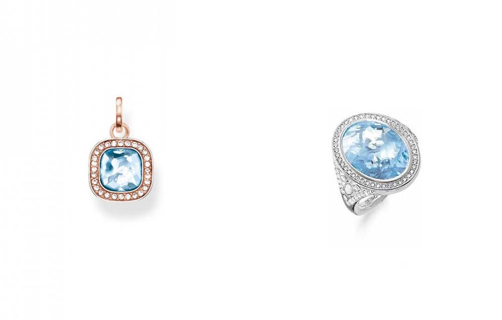 Thomas Sabo Synthetic Spinell Ring and Pendant