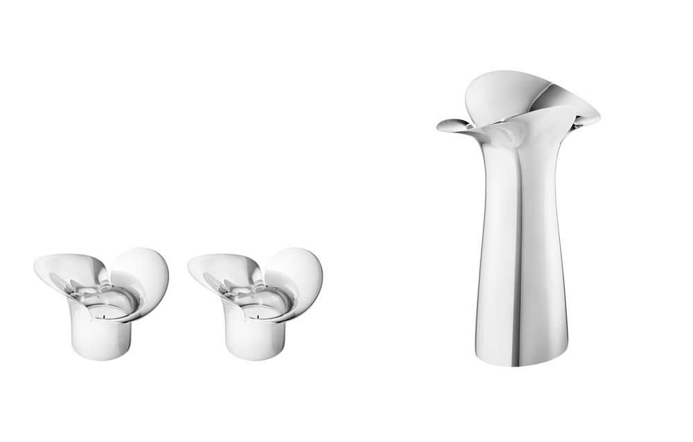 Georg Jensen Bloom Botanica Vase and Tealight Holders