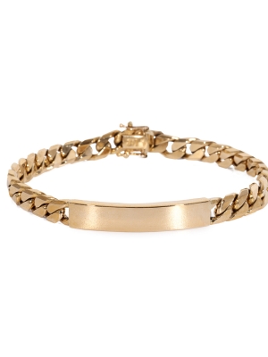 Pre Owned 9ct Yellow gold Curb ID Bracelet
