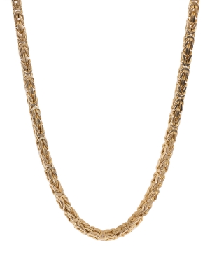 Pre Owned 9ct Yellow Gold Byzantine Necklace