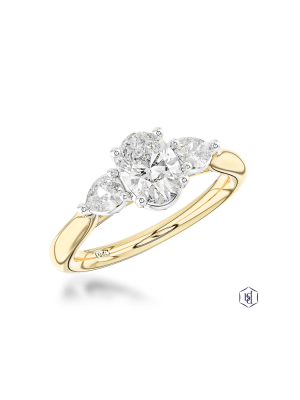 Florentine Oval 1.09ct G SI1 Diamond ring