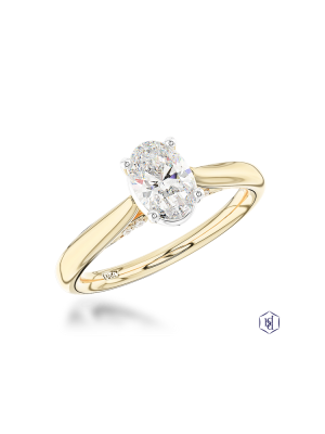 Oxford Oval 0.57ct E SI1 Diamond ring