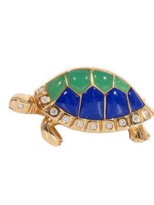 Pre Owned 18ct Gold Tortoise Brooch