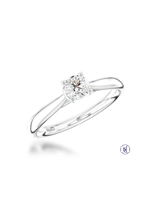 Petite Open Tulip 0.20ct F VS Diamond ring