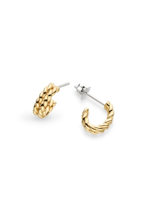 Kit Heath Marina Rope Golden Stud Hoop Earrings