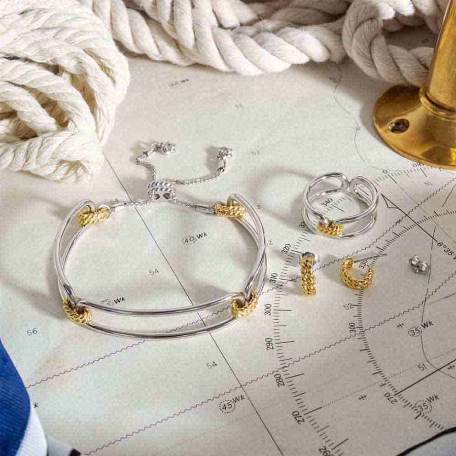 Marina-Rope-Bar-Link-Golden-bracelet