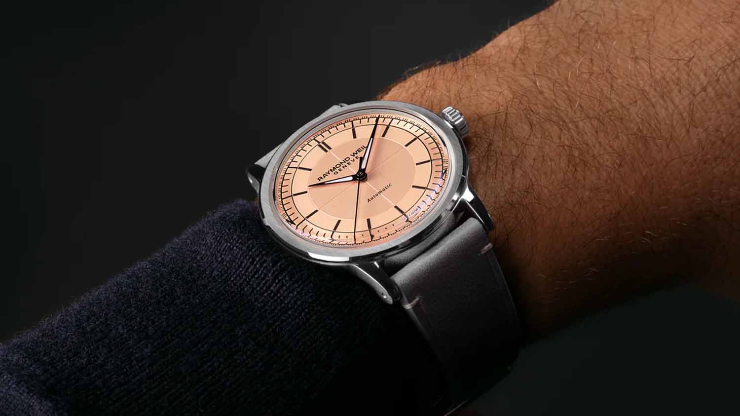 Raymond Weill Milesime 39.5mm Automatic wrinst shot
