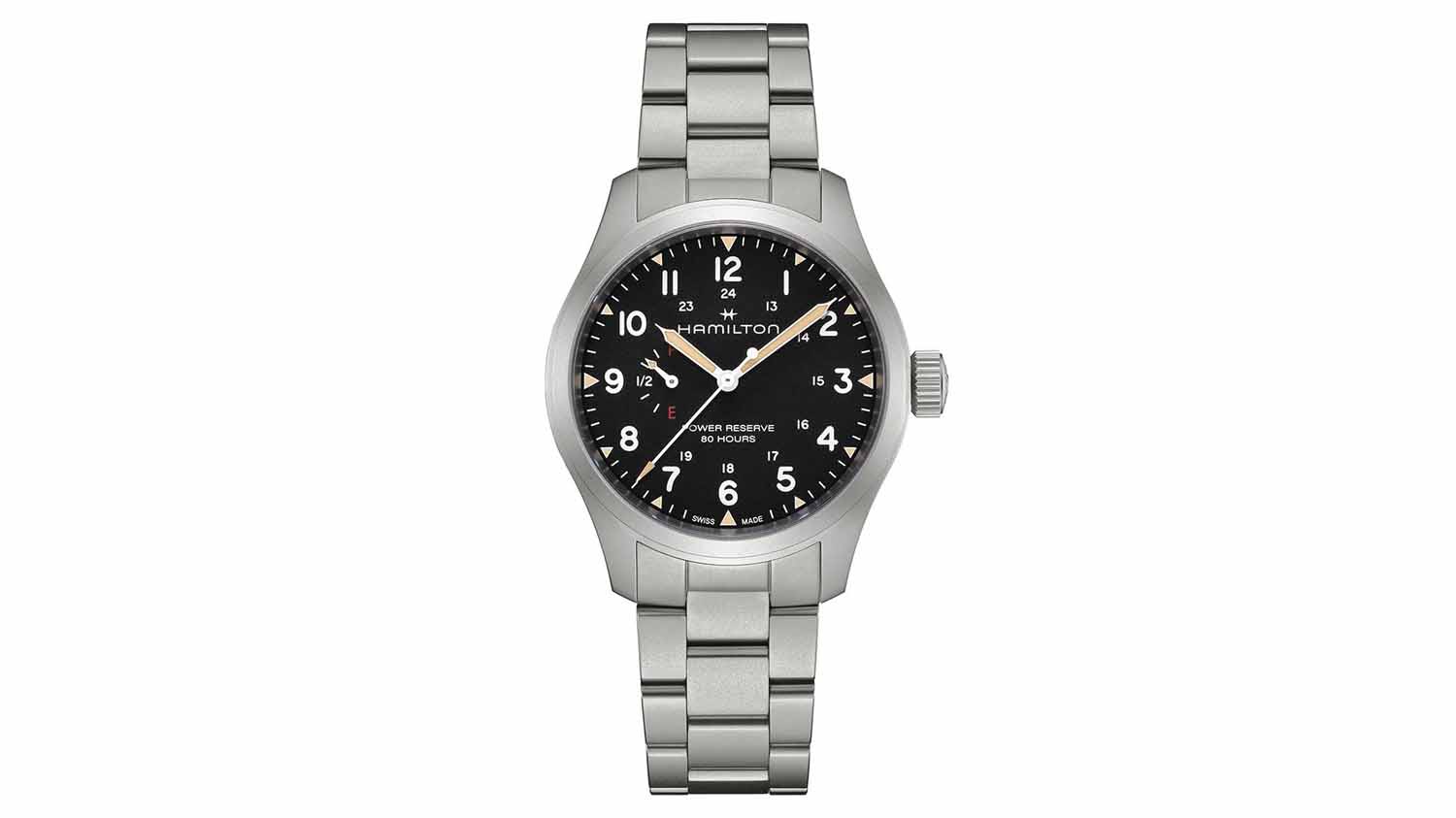 Hamilton Khaki Field Mechanical Power Reserve mens watch