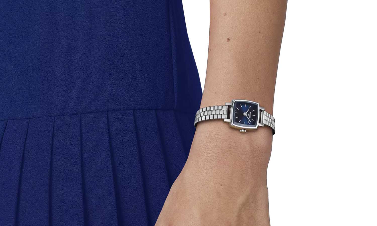 tissot lovely square womens watch wrist shot