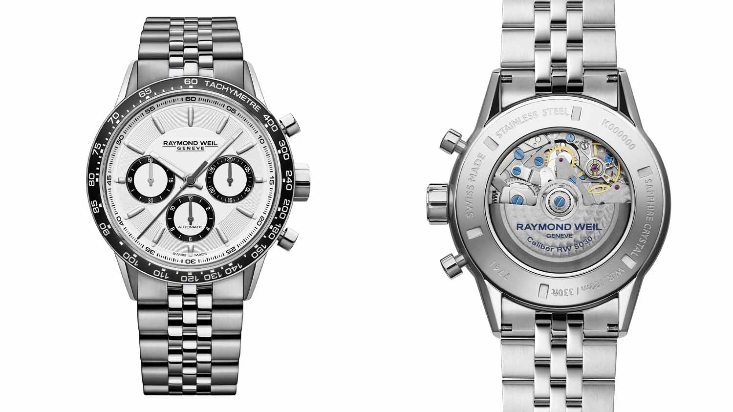 Raymond Weil Freelancer Chronograph front and back