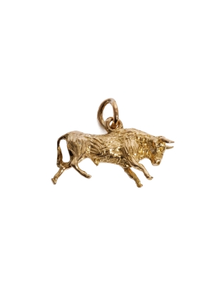 Pre Owned 18ct Bull Pendant / Charm