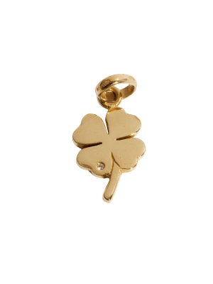 Pre Owned 18ct Four Leaf Clover Pendant / Charm