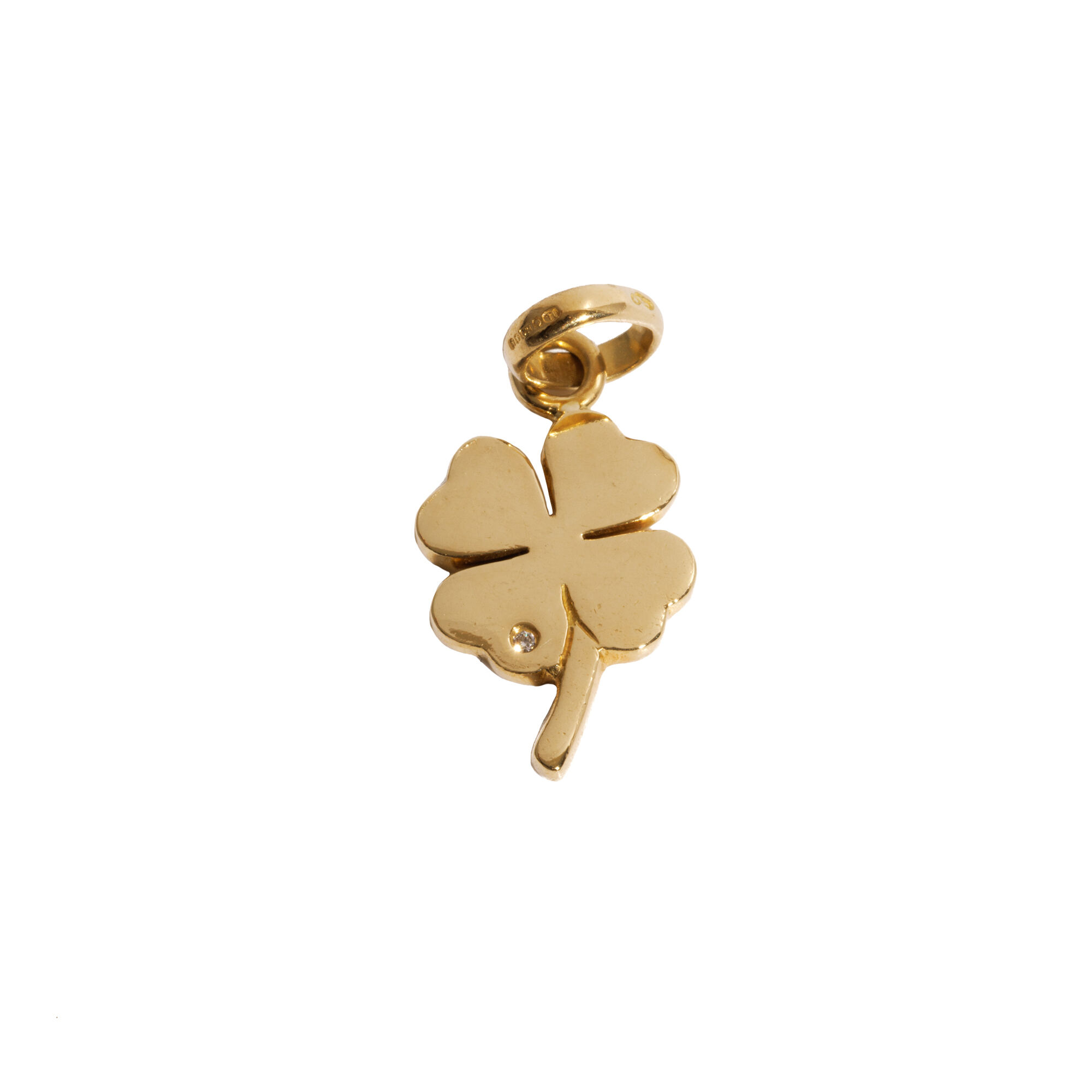 Pre Owned 18ct Four Leaf Clover Pendant / Charm