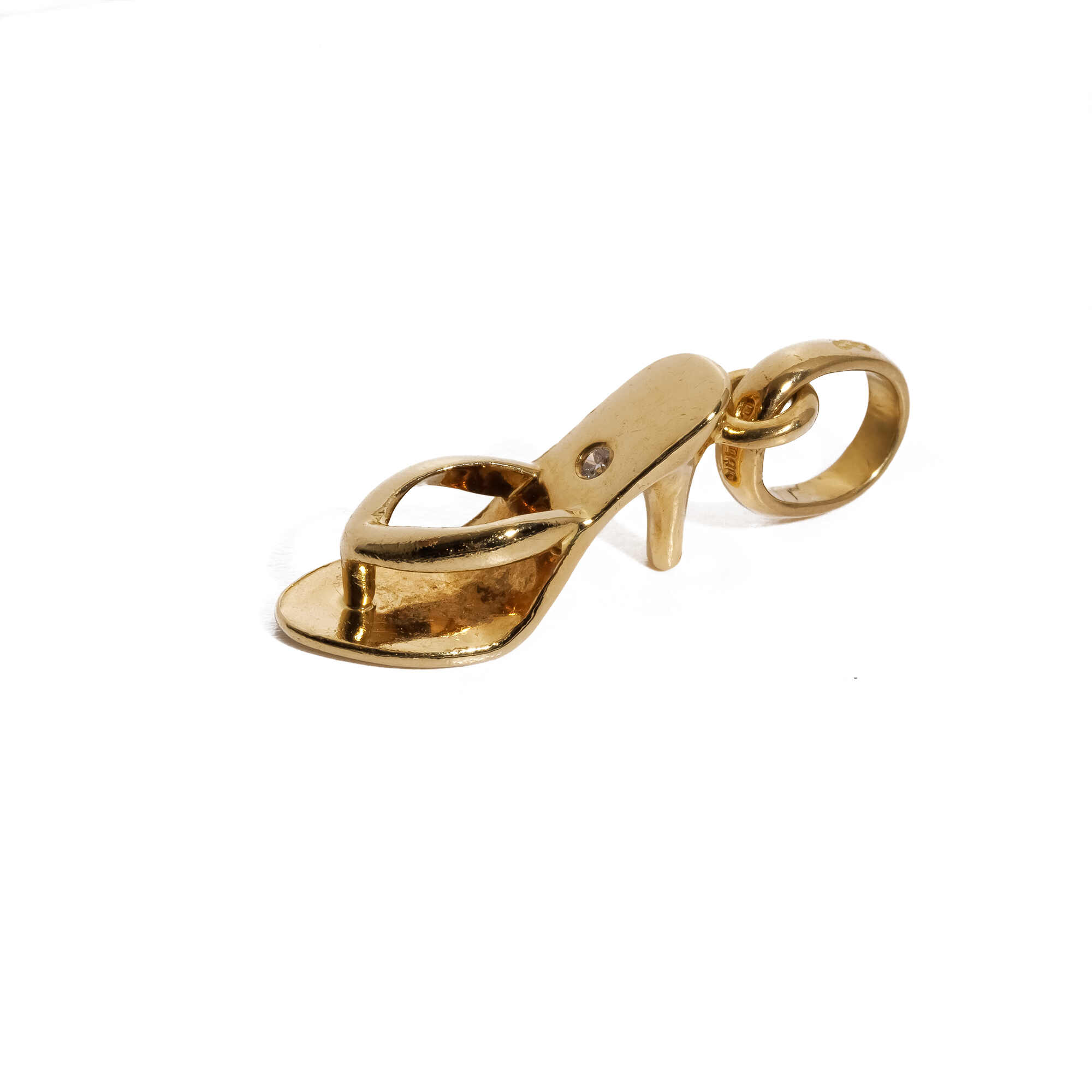 Pre Owned 18ct Gold Stiletto Pendant / Charm