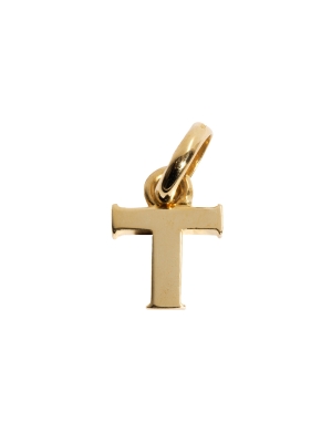 Pre Owned 18ct Initial "T" Pendant / Charm