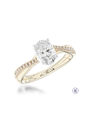 Skye Twist Oval 0.94ct G SI1 Diamond ring