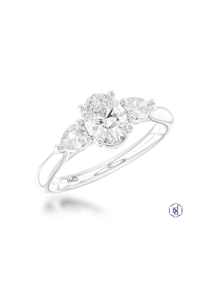 Florentine Oval 1.02ct F SI1 Diamond ring