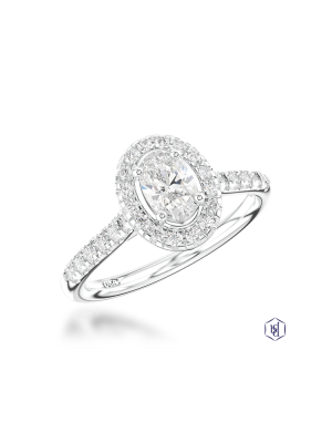 Skye Oval 0.83ct D SI1 Diamond ring