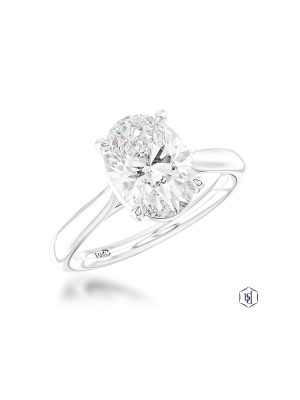 Lab Grown Classic Oval 2.06ct E VVS2 LG Diamond ring
