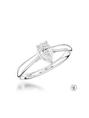 Classic Pear 0.36ct F VS1 Diamond ring