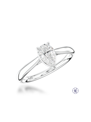 Classic Pear 0.40ct E SI1 Diamond ring