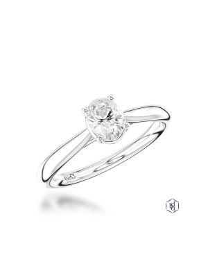 Classic Oval 0.40ct D VS2 Diamond ring
