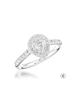 Skye Pear 0.58ct D VS1 Diamond ring