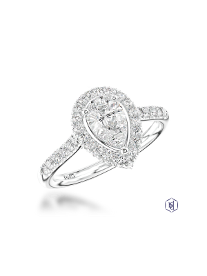 Skye Pear 0.83ct E VS2 Diamond ring