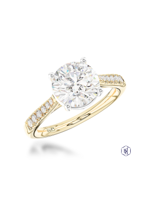 Lab Grown Skye Classic Round 2.20ct E VS1 LG Diamond ring