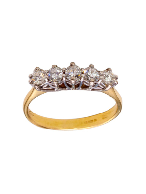 18ct Gold Five Stone Diamond Ring