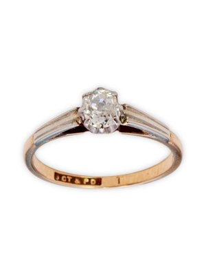 Single Stone Old Cut Diamond Ring