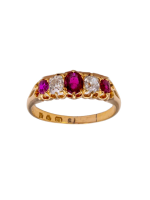 18ct Gold Ruby & Diamond Ring