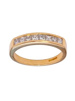 18ct Gold Princess Cut Diamond Eternity Ring